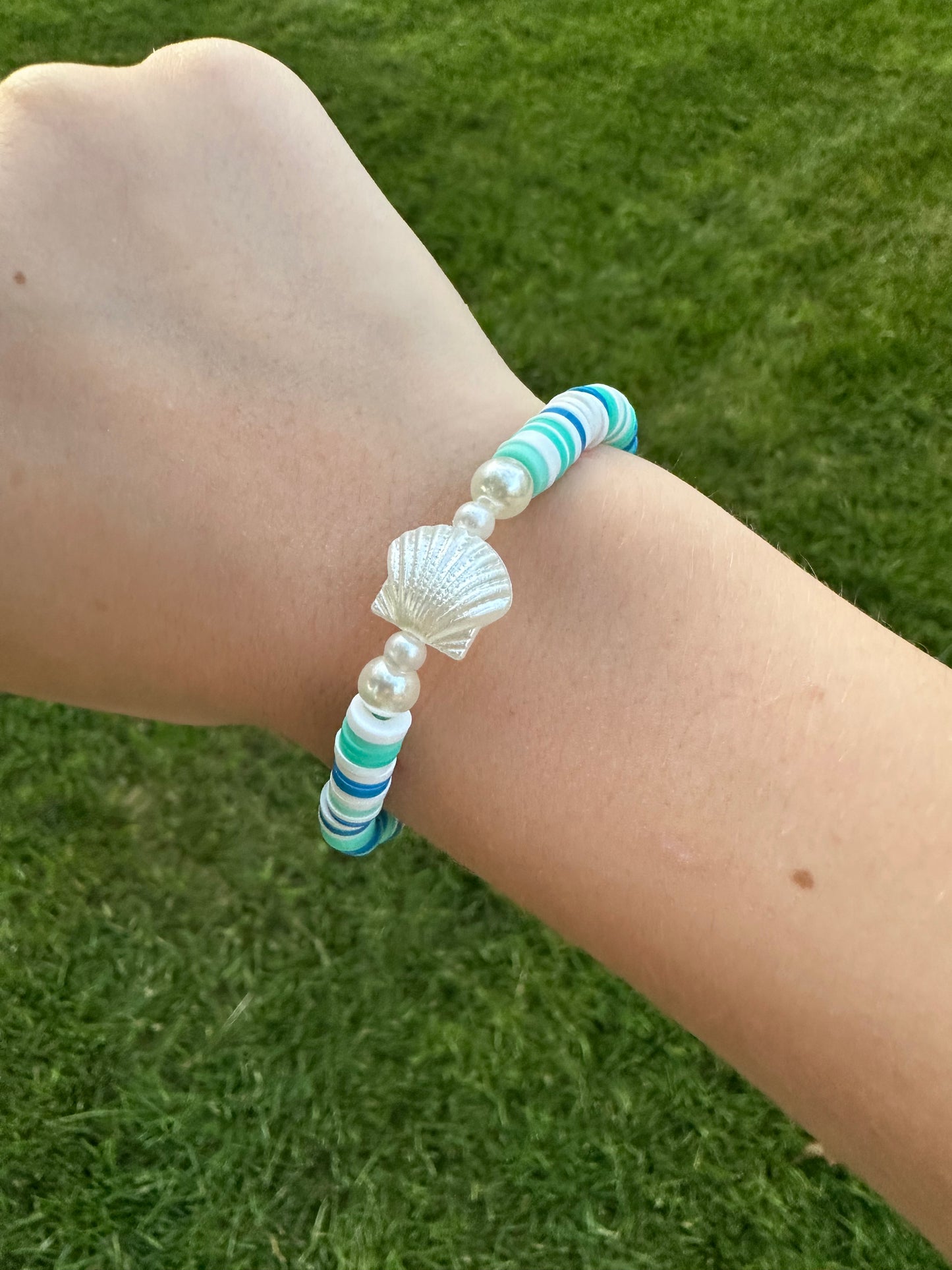 Aqua Shell Bracelet